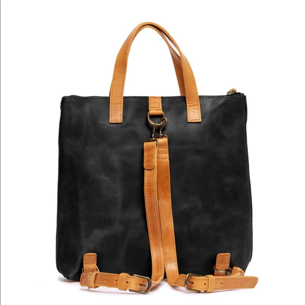 ABLE Abera Convertible Leather Backpack